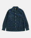 Lot 220 Corduroy Open Collar Shirt - Indigo