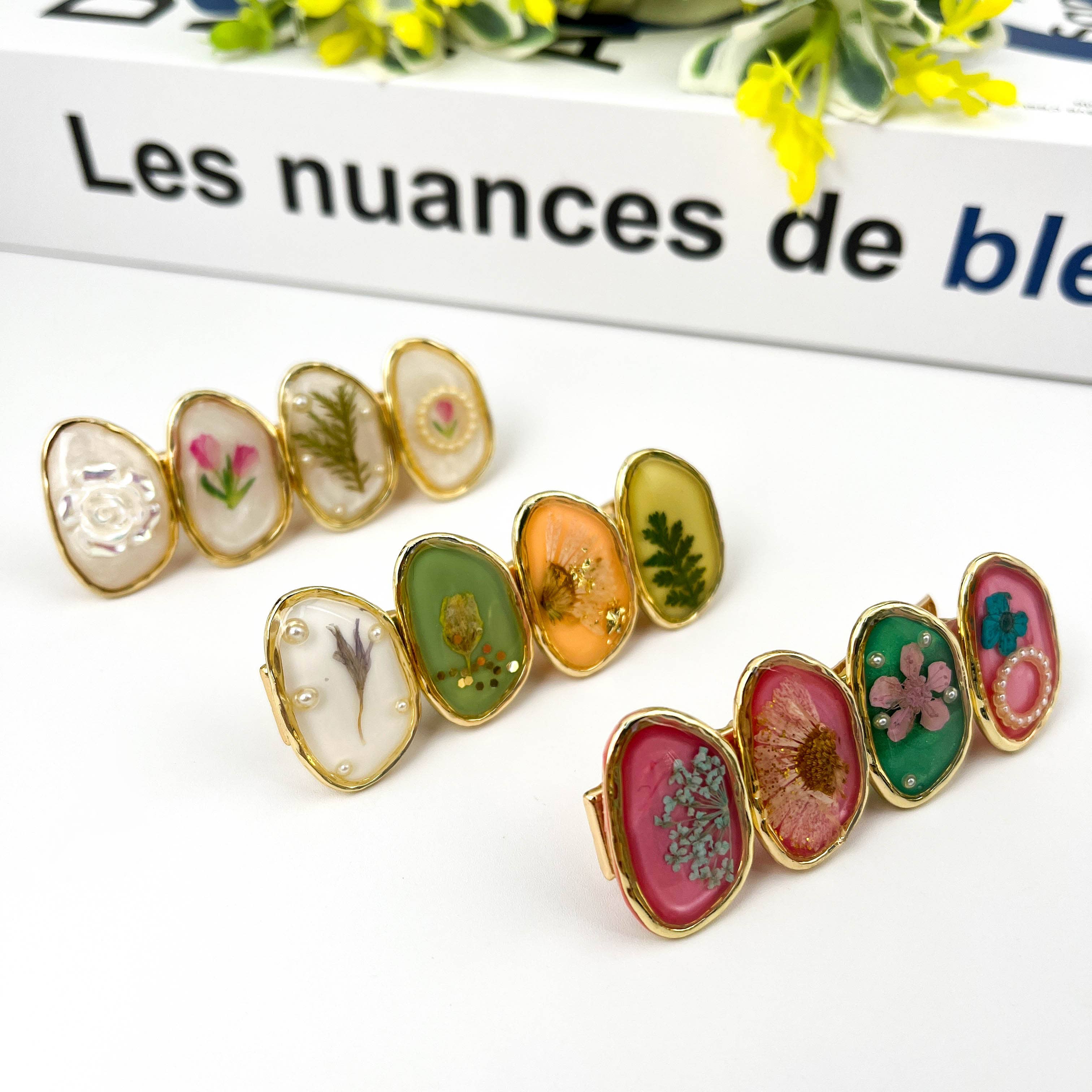 Retro Flower Duckbill Clip, High Quality Hair Clip