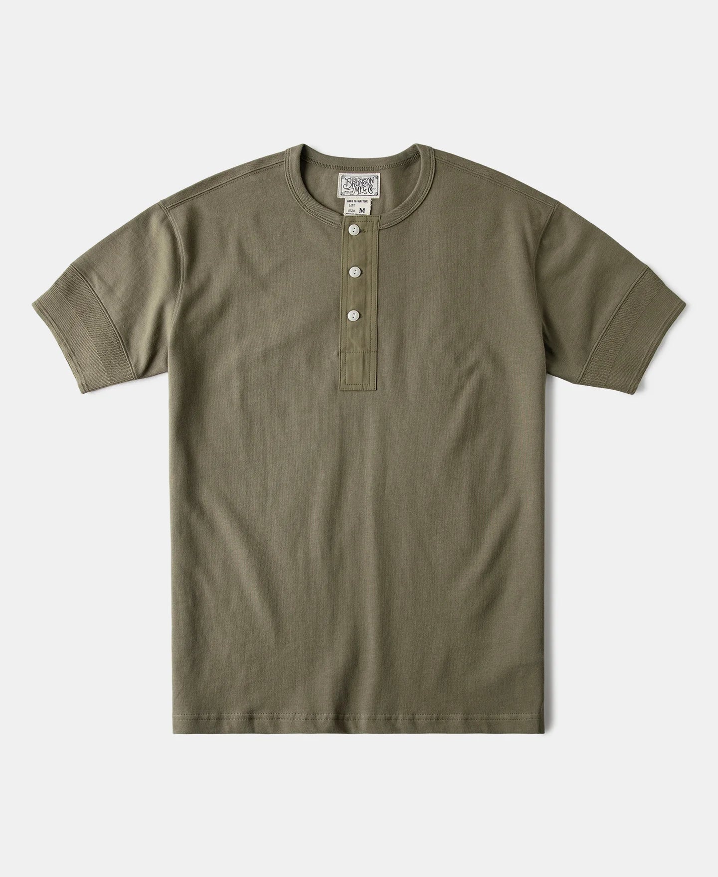 Vintage Short Sleeve Henley T-Shirt - Green
