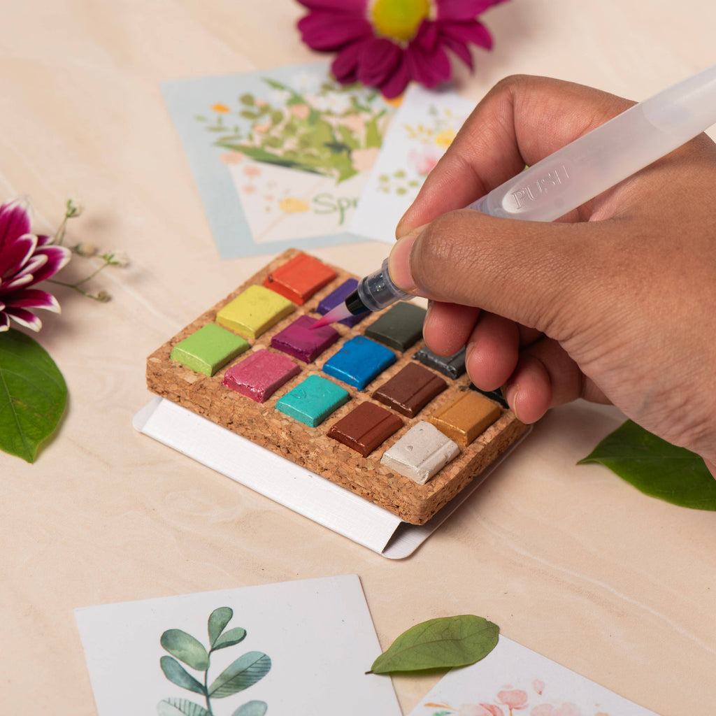 Watercolor Pans- Metallic | Nano Cork Palette | Case of 5
