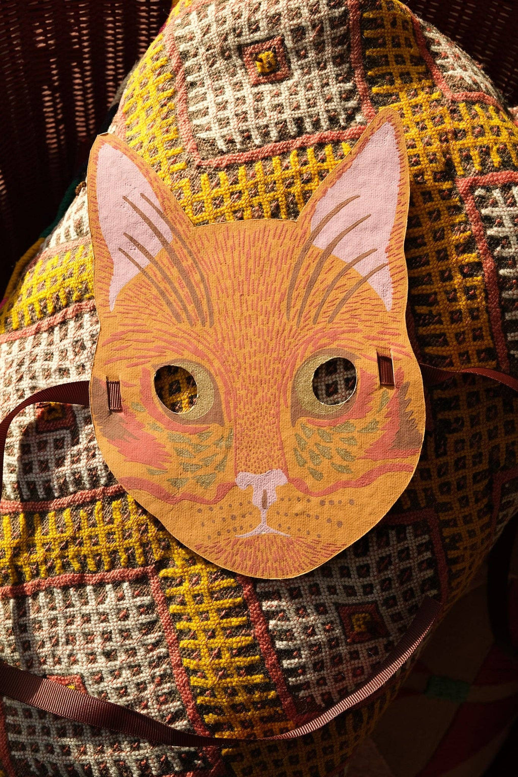 CAT MASK GREETING CARD