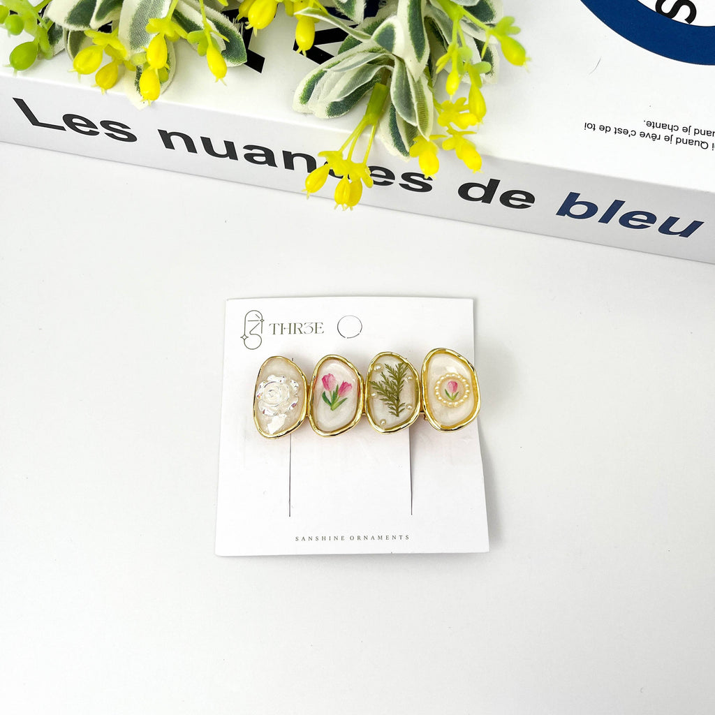 Retro Flower Duckbill Clip, High Quality Hair Clip