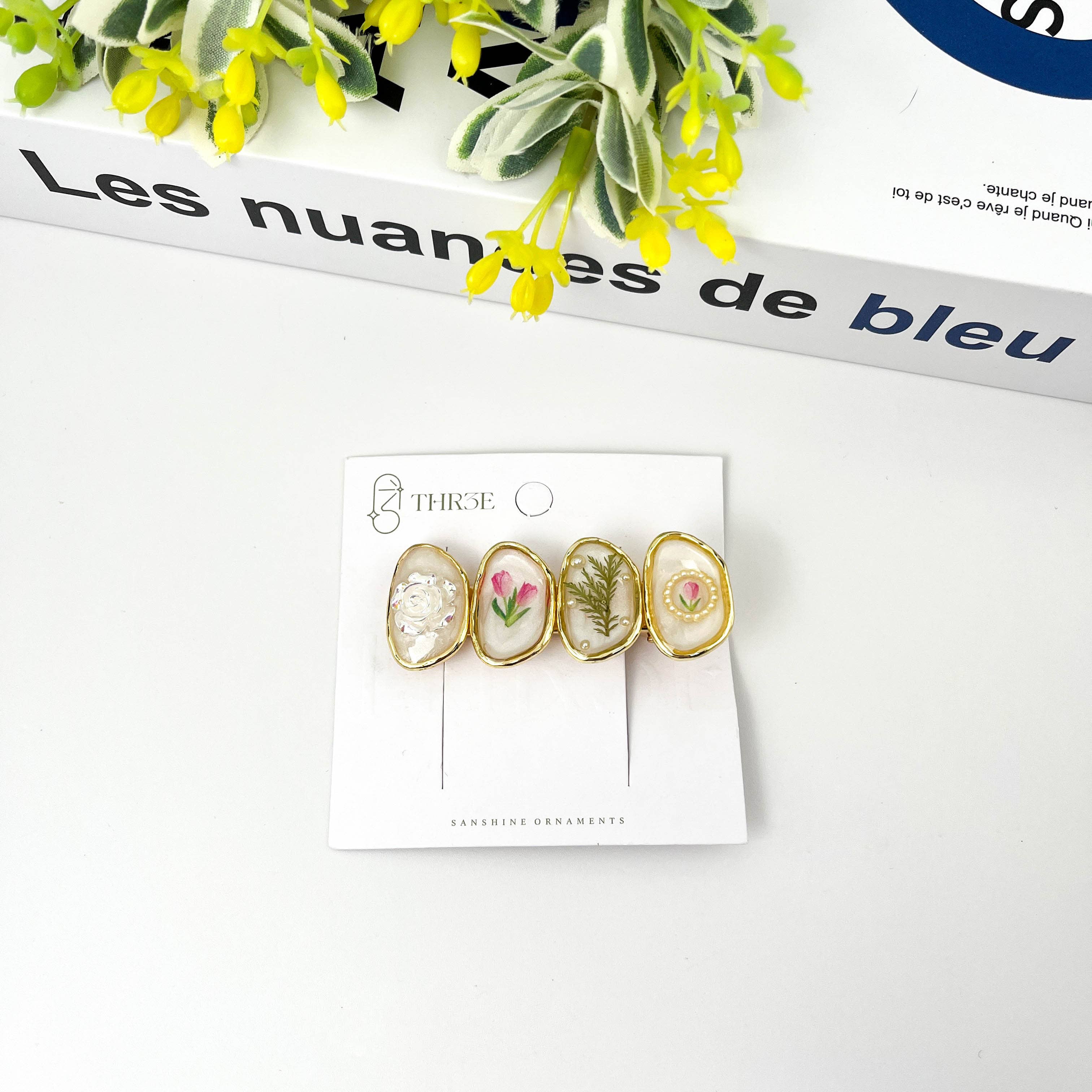 Retro Flower Duckbill Clip, High Quality Hair Clip