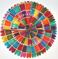 16" Rosettes Large, batik check