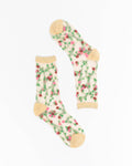 Sheer Rosettes Crew Sock