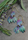 Garden Foliage Hand Patina Earrings