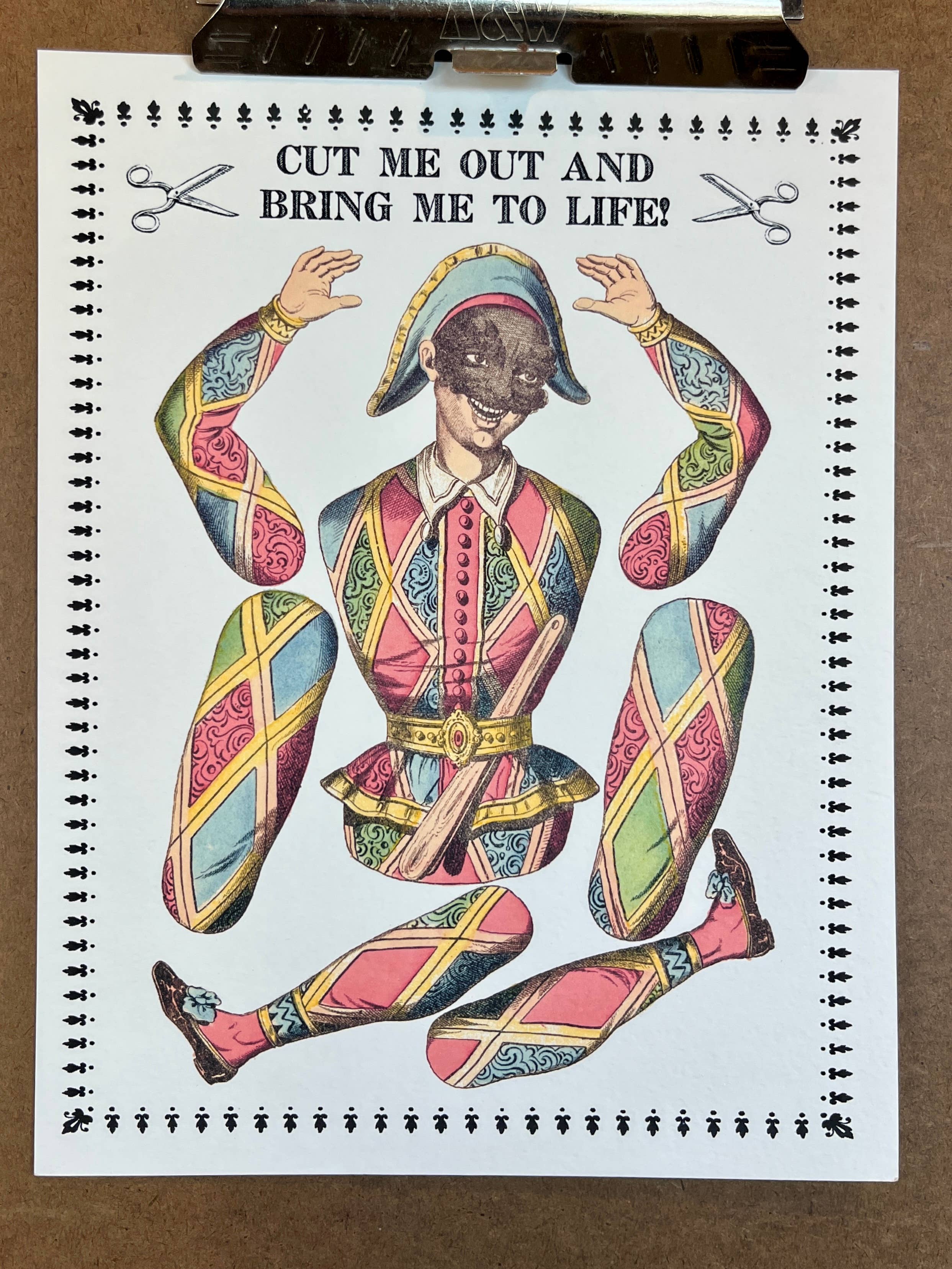 Paper Puppet Cut Out Art Cards