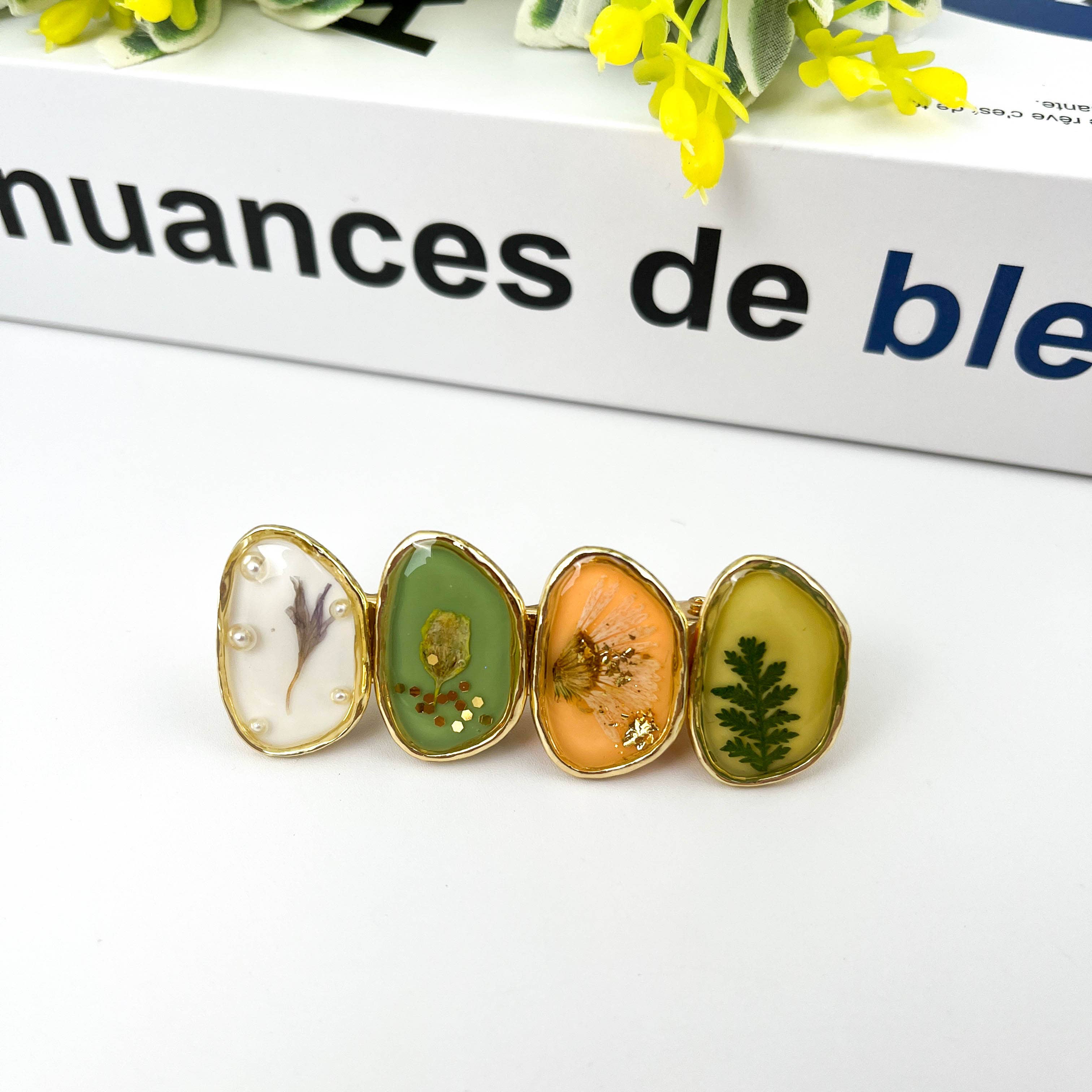 Retro Flower Duckbill Clip, High Quality Hair Clip