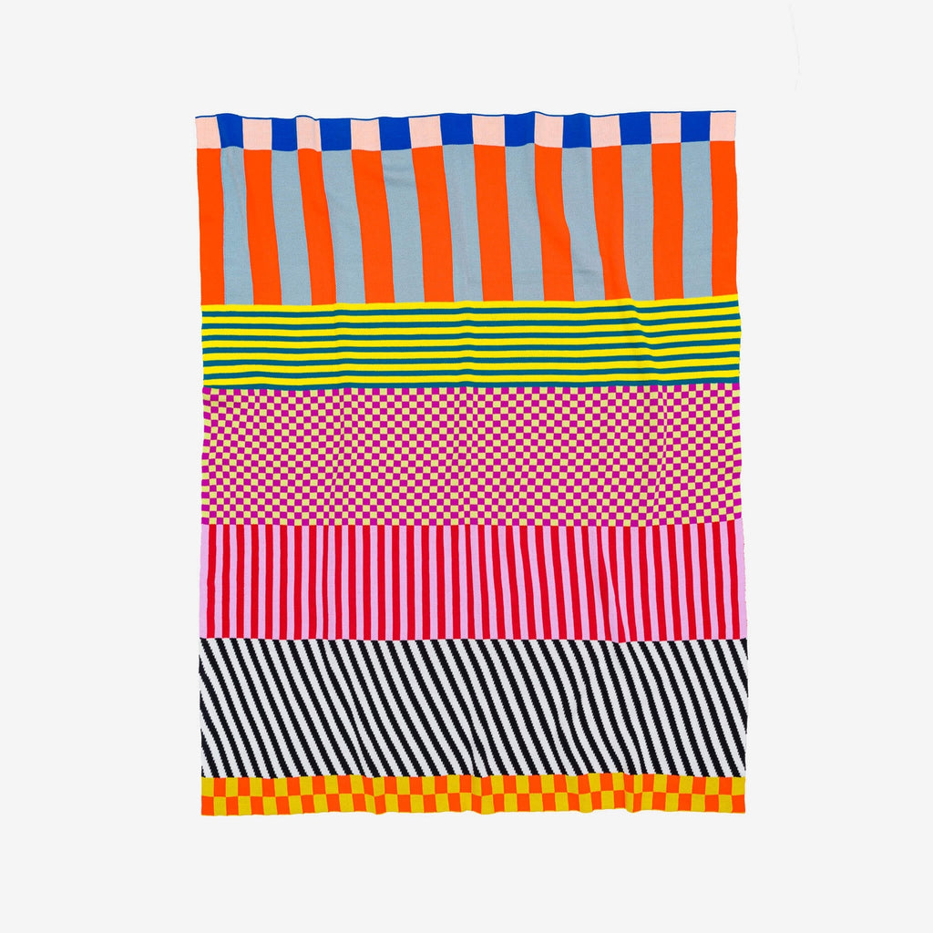 Pattern Patch Throw in Rainbow