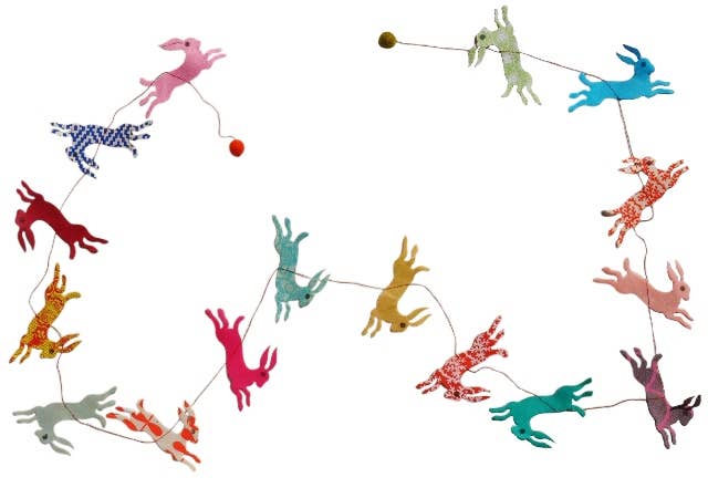 5ft  Paper Garland, Rabbit