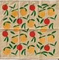 Peach Toss on Gingham