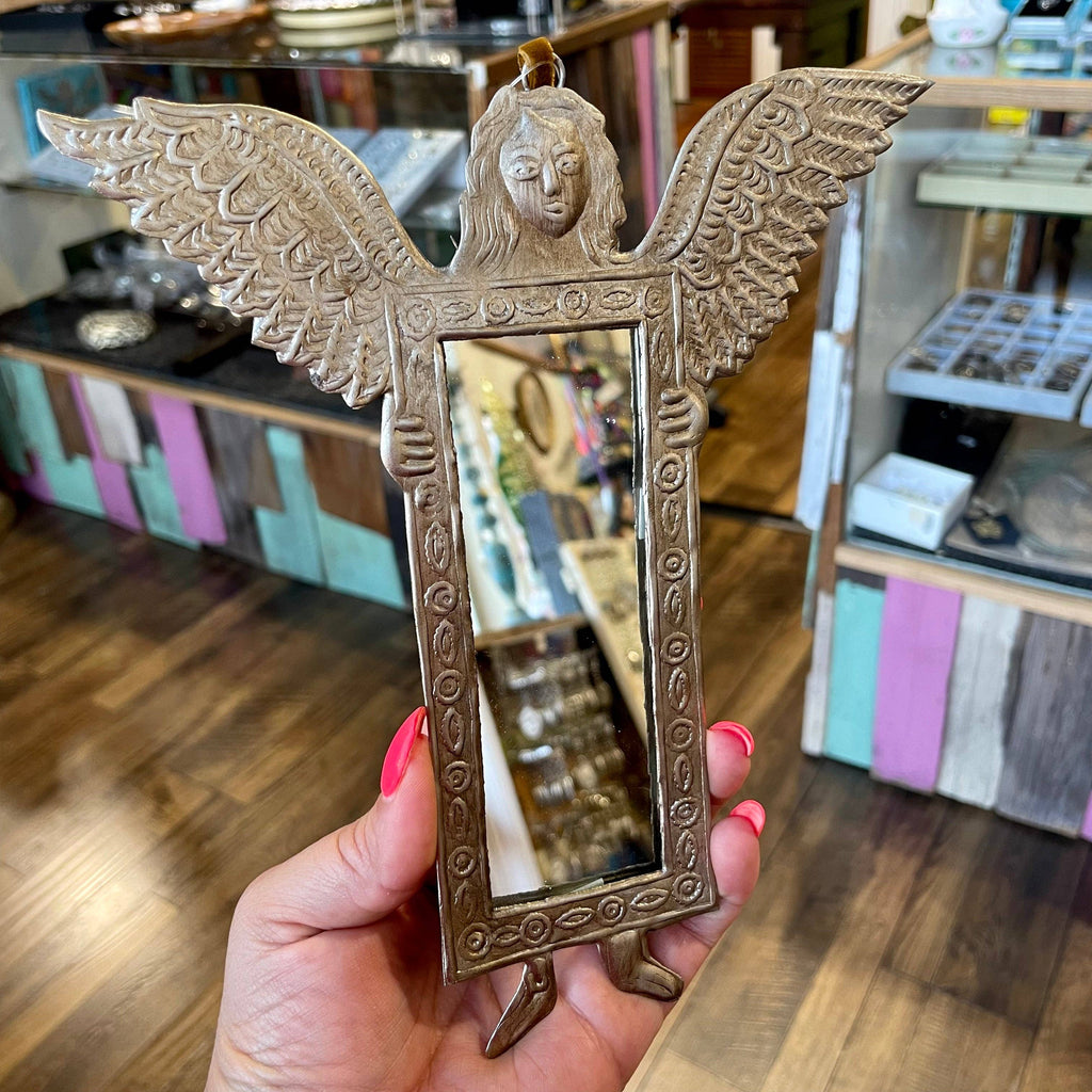 Angel Mirror Tin Ornament