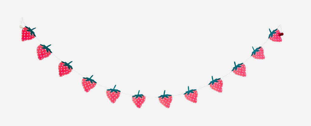6ft Paper garland, Strawberry