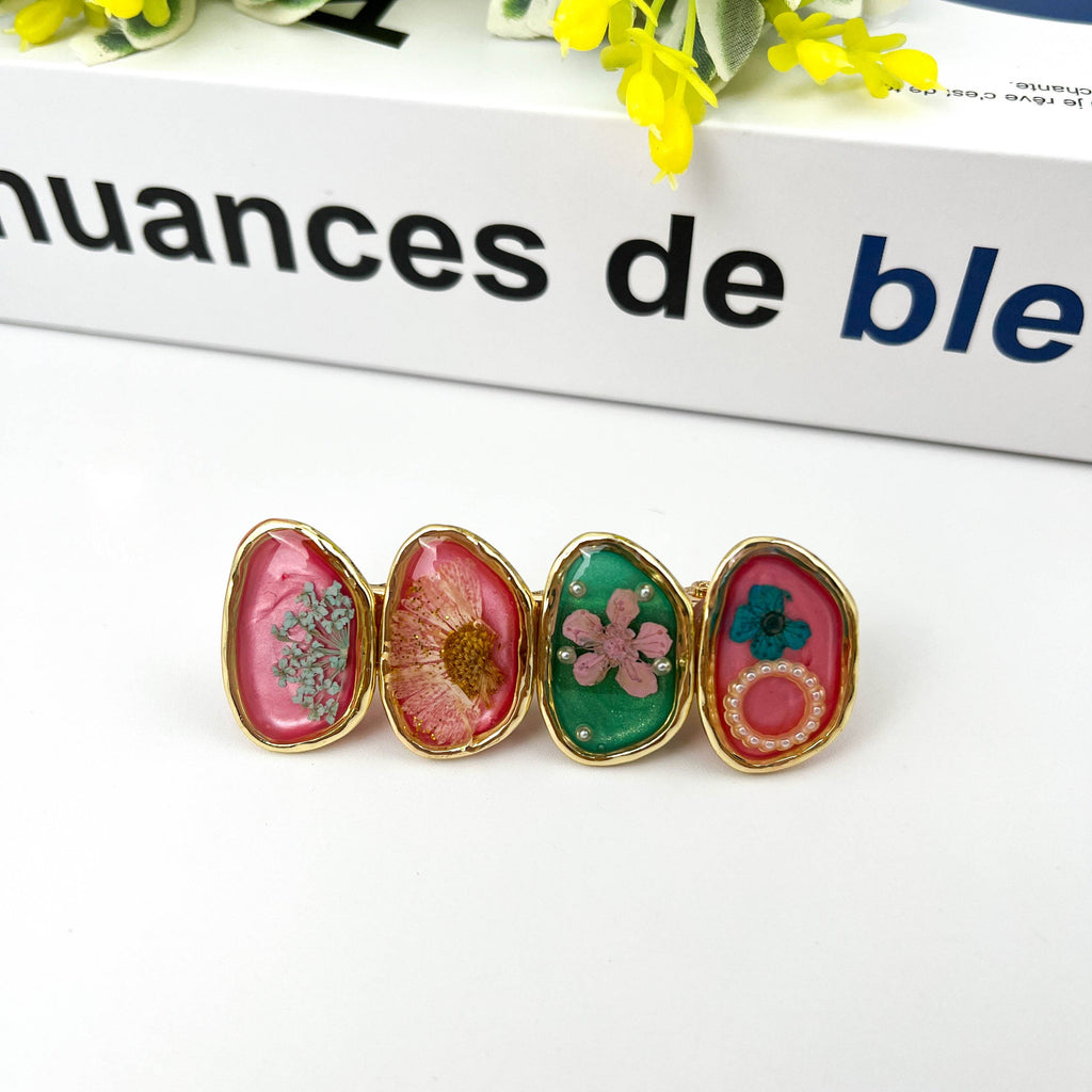 Retro Flower Duckbill Clip, High Quality Hair Clip