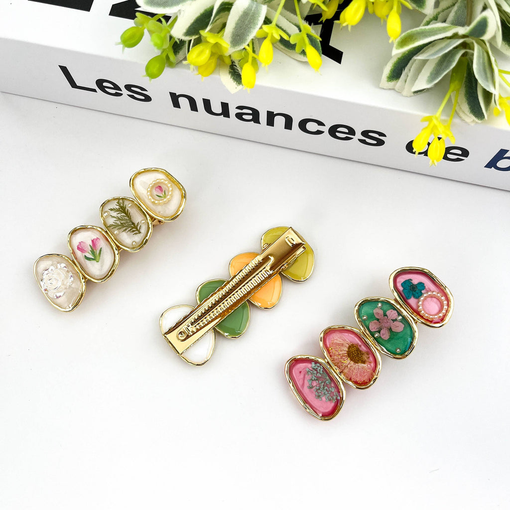 Retro Flower Duckbill Clip, High Quality Hair Clip