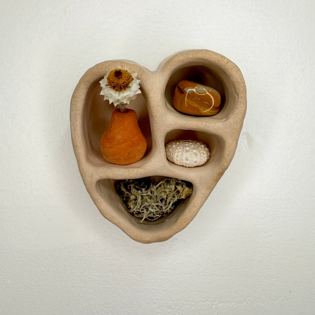 Mini Cement Heart of Inspiration - Sand