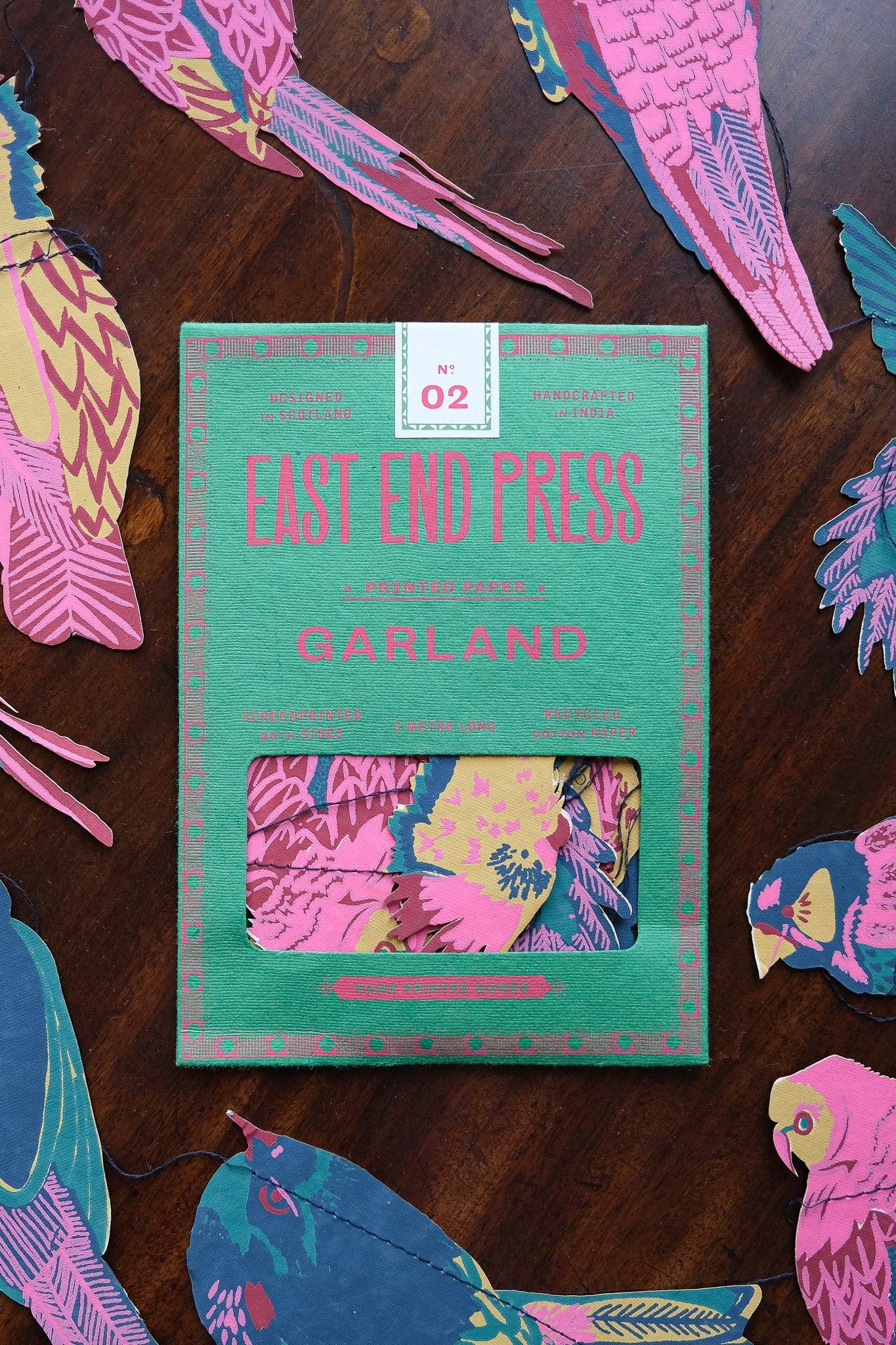 TROPICAL BIRDS SEWN GARLAND