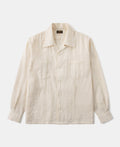 Lot 220A Cuban Collar Linen Shirt - Apricot